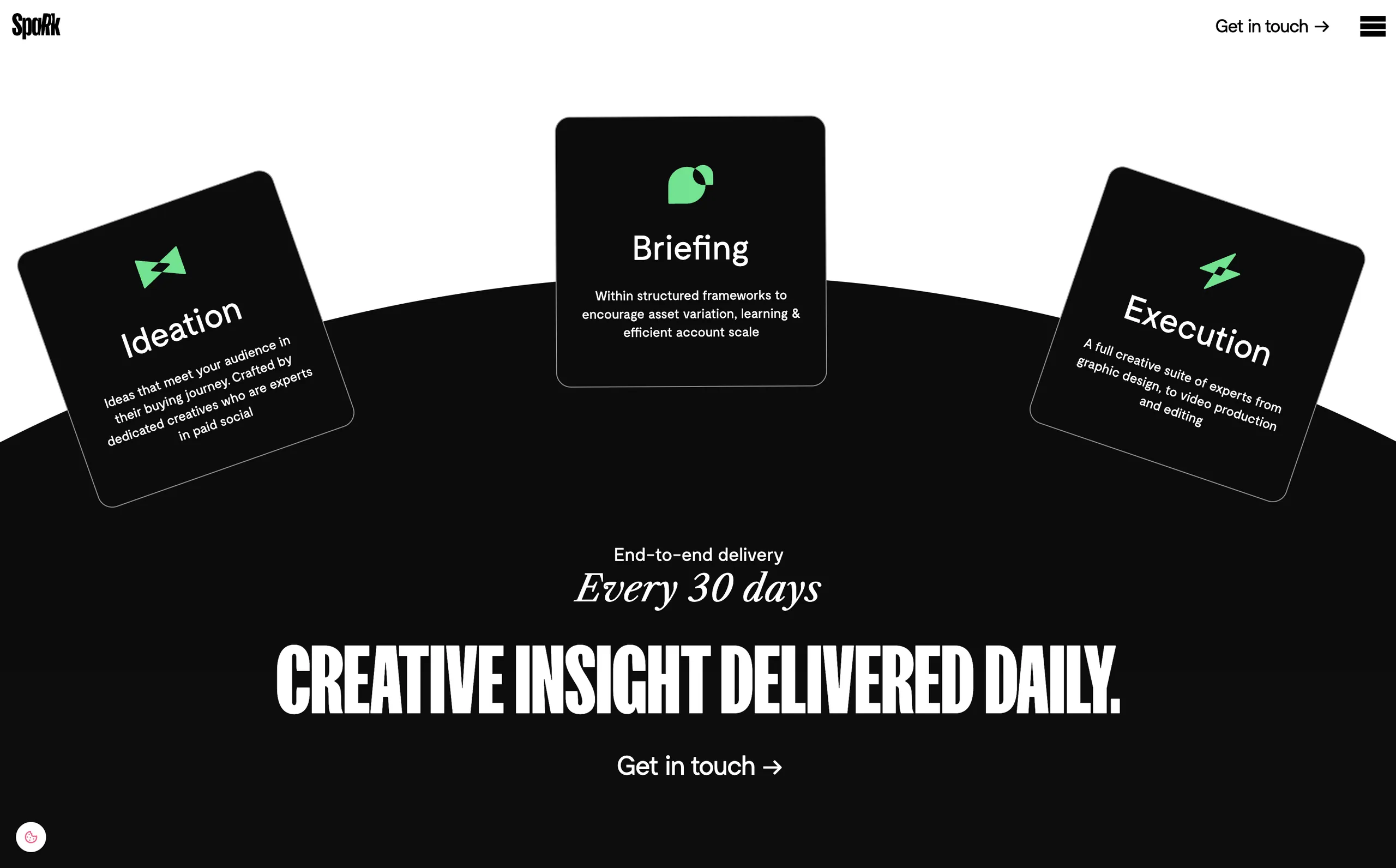 SpArk website by Sam Hills - Custom Webflow Development