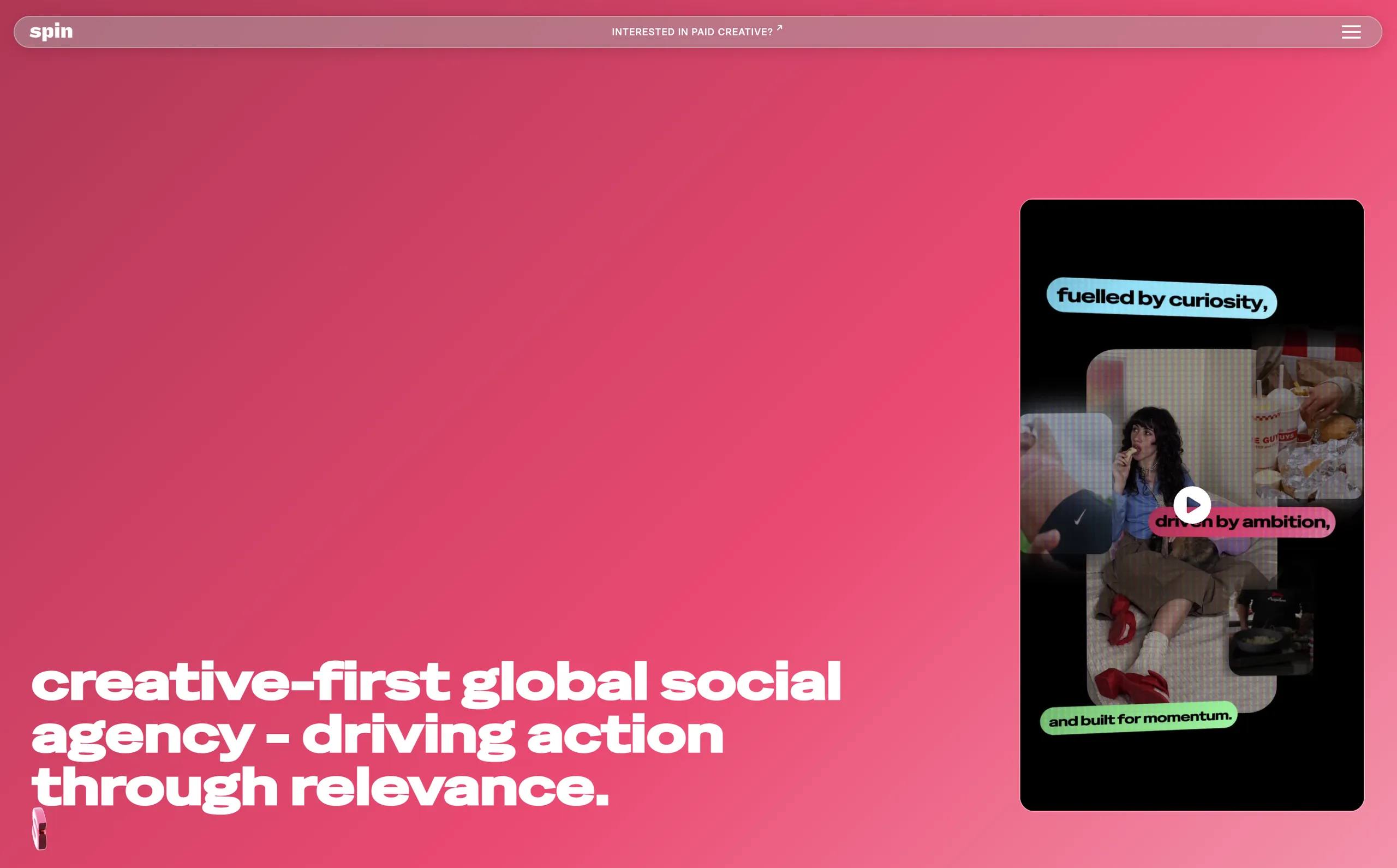 Spin Brands website by Sam Hills - Custom Webflow Development